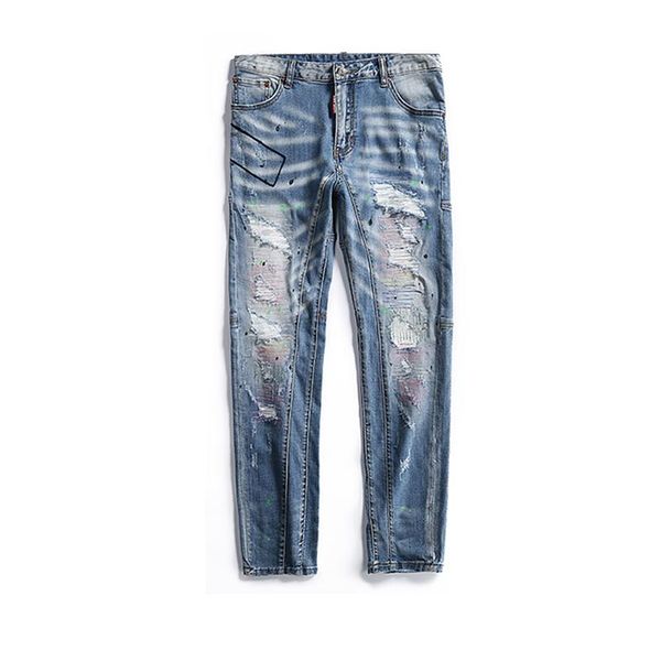 2020 new 19 point men's luxury designer jeans blue pants with holes fashion italian brand motorcycle rock revival fas
2020 new 19 point men's luxury designer jeans blue pants with holes fashion italian brand motorcycle rock revival fas