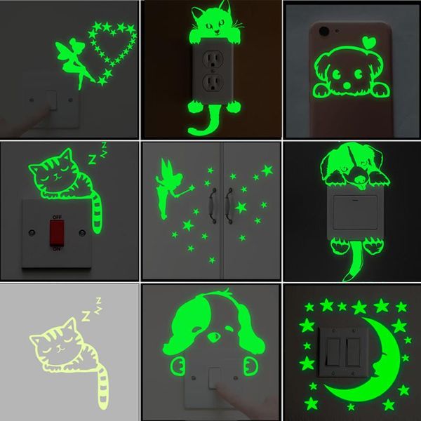 cartoon luminous switch sticker glow in the dark wall stickers home decor kids room decoration sticker decal cat fairy moon star
cartoon luminous switch sticker glow in the dark wall stickers home decor kids room decoration sticker decal cat fairy moon star