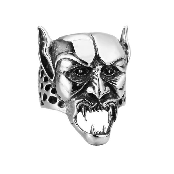 2019 hiphop devil vampire silver stainless steel new men's ring silver fashion punk for male ring wholesale, Golden;silver
2019 hiphop devil vampire silver stainless steel new men's ring silver fashion punk for male ring wholesale, Golden;silver
