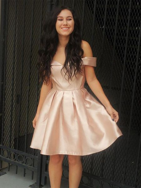 short off the shoulder homecoming dress knee length semi-formal party dress, Blue;pink
short off the shoulder homecoming dress knee length semi-formal party dress, Blue;pink