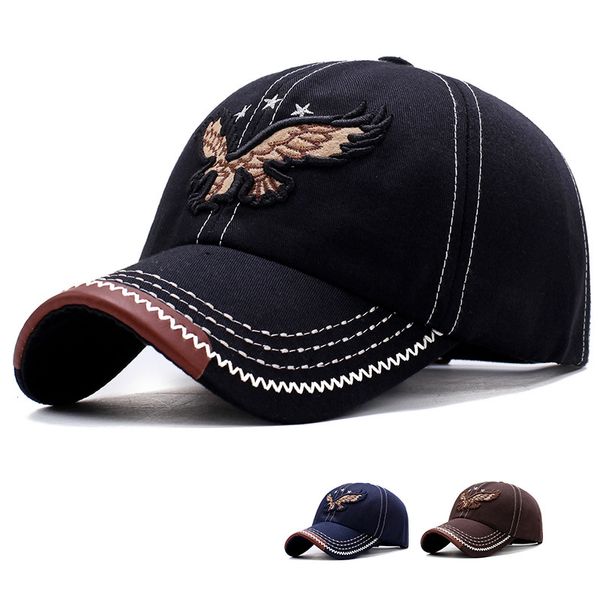 

2019 new fashion embroidery eagle snapback baseball cap flat-brimmed hat visor hat personality hip hop hats for men women caps, Blue;gray