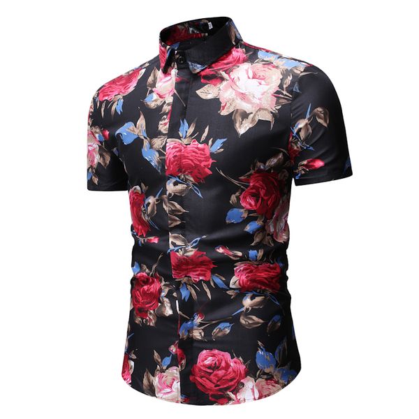 owak mens 2019 summer beach shirt slim fit floral shirt mens fahion flower shirts short sleeve shirts, White;black
owak mens 2019 summer beach shirt slim fit floral shirt mens fahion flower shirts short sleeve shirts, White;black