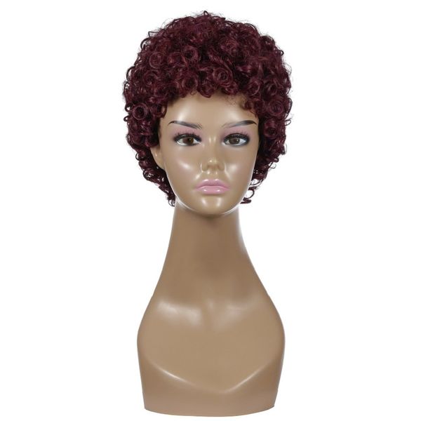 new design fashionable african short curly hair wigs synthetic wire burgundy black color 10inches ing
new design fashionable african short curly hair wigs synthetic wire burgundy black color 10inches ing
