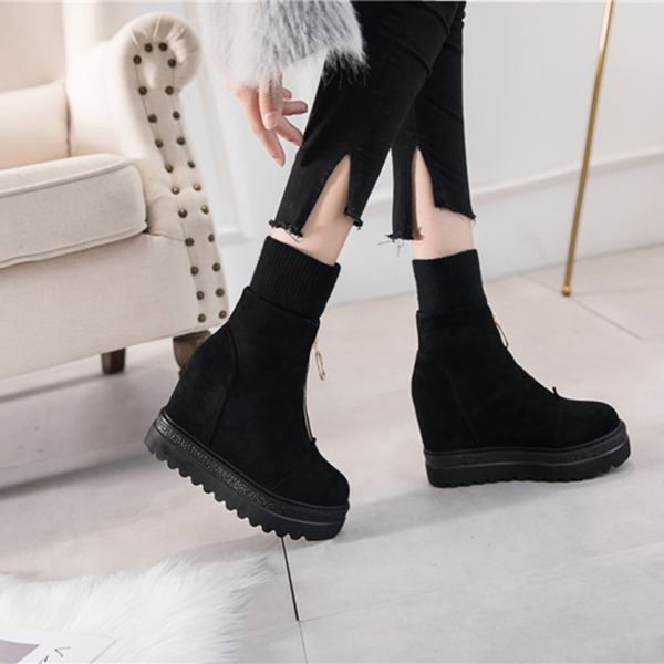 2019 spring plush warm women platform zipper sock ankle boots female fashion elegant quality suede casual wedges black shoes
2019 spring plush warm women platform zipper sock ankle boots female fashion elegant quality suede casual wedges black shoes