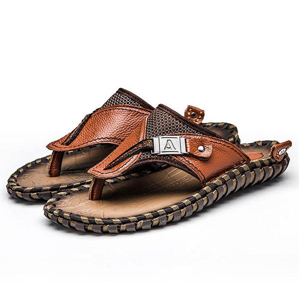 dropshipping men flip flops genuine leather luxury slippers beach casual sandals summer men fashion shoes new 2019 big size, Black
dropshipping men flip flops genuine leather luxury slippers beach casual sandals summer men fashion shoes new 2019 big size, Black