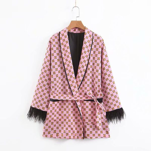women long sleeve blazer fashion office elegant blazer jacket v-neck print coat, White;black
women long sleeve blazer fashion office elegant blazer jacket v-neck print coat, White;black