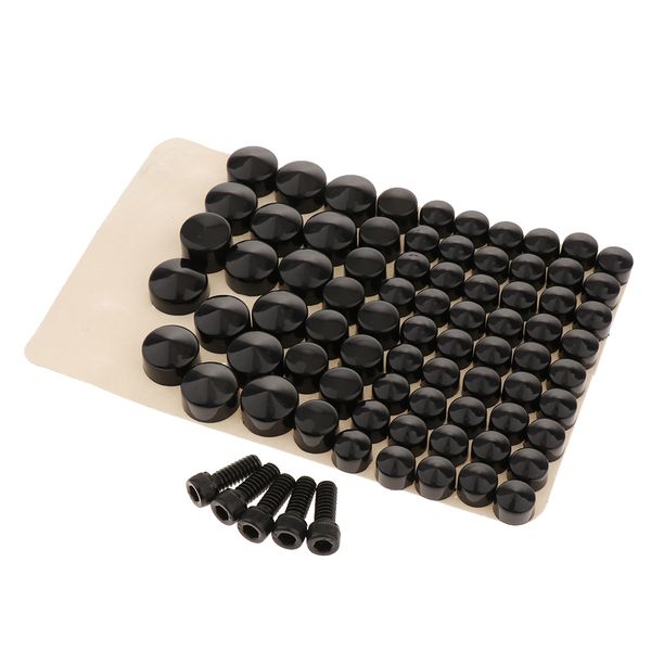 80pcs black abs bolt ers caps covers plug for harley flt/flh motorcycle repair, corrosion resistance
80pcs black abs bolt ers caps covers plug for harley flt/flh motorcycle repair, corrosion resistance