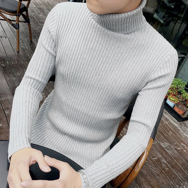 2019 spring mens pullovers sweater, fashion cotton high-neck long sleeve sweater , slim solid color men sweaters, White;black
2019 spring mens pullovers sweater, fashion cotton high-neck long sleeve sweater , slim solid color men sweaters, White;black