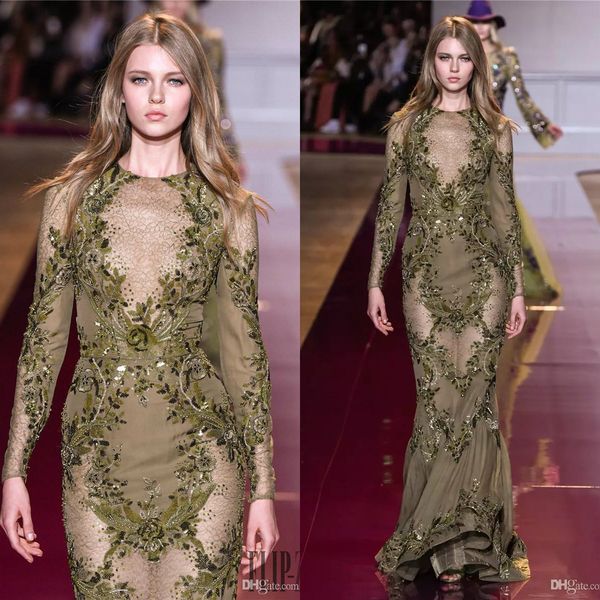 2019 zuhair murad mermaid evening dresses with long sleeves sheer jewel neck sequined prom gowns floor length beaded party dress, Black;red
2019 zuhair murad mermaid evening dresses with long sleeves sheer jewel neck sequined prom gowns floor length beaded party dress, Black;red