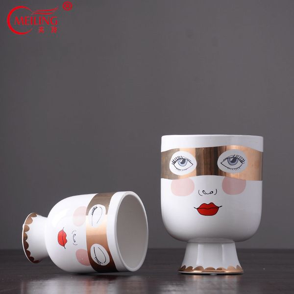 creative double side face vases ceramics for flowers home decoration accessories wedding centerpieces dining table vase filler
creative double side face vases ceramics for flowers home decoration accessories wedding centerpieces dining table vase filler