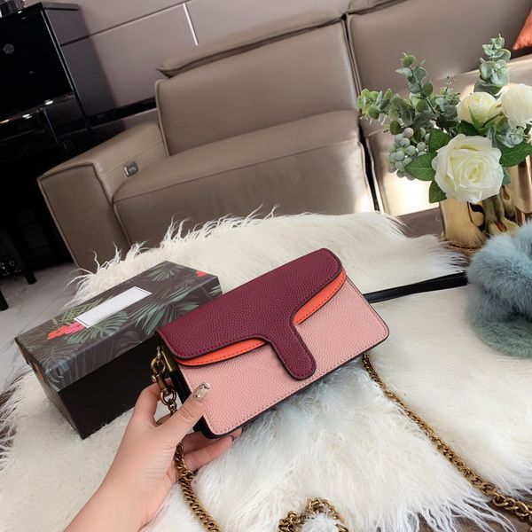 designer luxury handbags women luxury handbags original leather woman designer bags size 20x12cm, Black;red