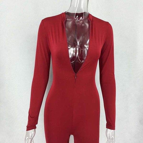 2019 fashion solid skinny deep v-neck long sleeve jumpsuits casual women mid waist red wine zipper jumpsuit, Black;white
2019 fashion solid skinny deep v-neck long sleeve jumpsuits casual women mid waist red wine zipper jumpsuit, Black;white