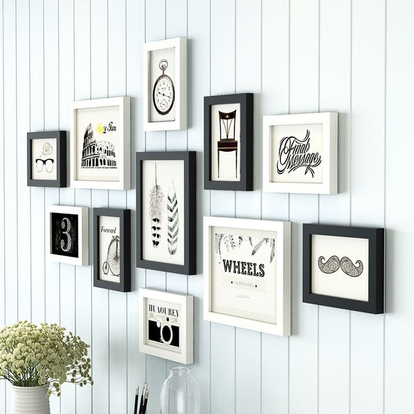 11pcs/set simple black/white inset style wooden wall picture frame home stairs decor p frames set quality p frames
11pcs/set simple black/white inset style wooden wall picture frame home stairs decor p frames set quality p frames