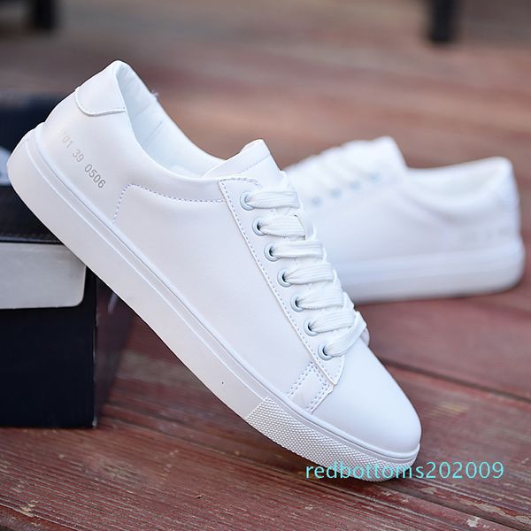 men's casual shoes solid white designer fashion sneakers for students pu mesh breathable hard-wearing leather male shoes r09, Black
men's casual shoes solid white designer fashion sneakers for students pu mesh breathable hard-wearing leather male shoes r09, Black