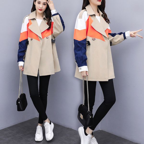 women's trench coats long windbreaker 2021 spring korean fashion loose waist wind coat casual overcoat big plus size, Tan;black
women's trench coats long windbreaker 2021 spring korean fashion loose waist wind coat casual overcoat big plus size, Tan;black