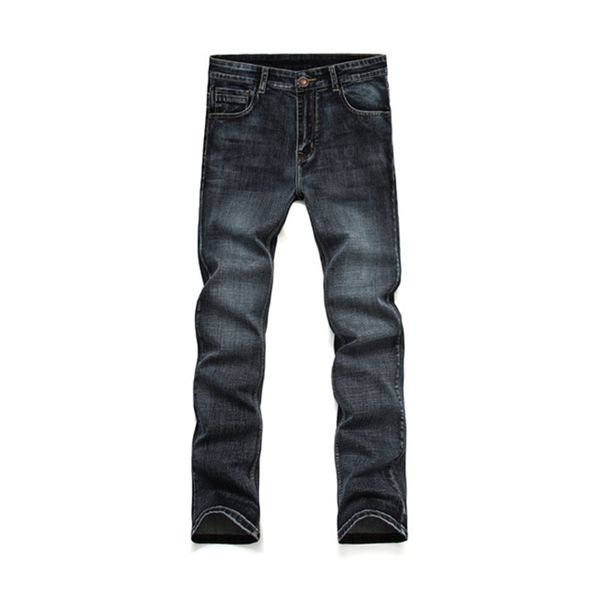 men casual slim fit long denim pant jeans high waist stretch trousers ser88, Blue
