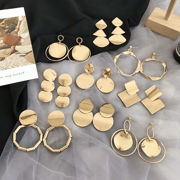 mengjiqiao new fashion metal gold color geometric circle drop earrings exaggerate square long pendientes for women brincos, Silver
mengjiqiao new fashion metal gold color geometric circle drop earrings exaggerate square long pendientes for women brincos, Silver