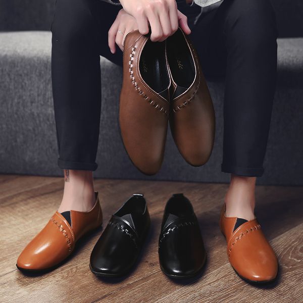 nice new men spring autumn leather casual shoes men flat shoes breathable fashion comfortable loafers w5, Black
nice new men spring autumn leather casual shoes men flat shoes breathable fashion comfortable loafers w5, Black