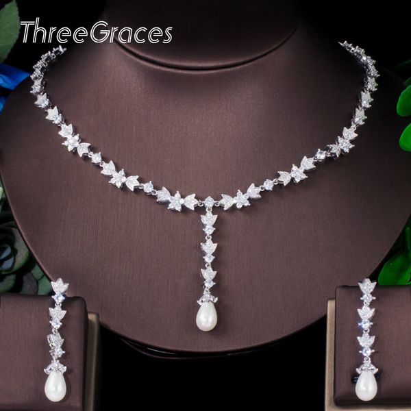 threegraces элегантный белый cz камень свадебные свадебное длинное жемчужное ожерелье и серьги наборы костюм ювелирных изделий negerian js62, Silver
threegraces элегантный белый cz камень свадебные свадебное длинное жемчужное ожерелье и серьги наборы костюм ювелирных изделий negerian js62, Silver