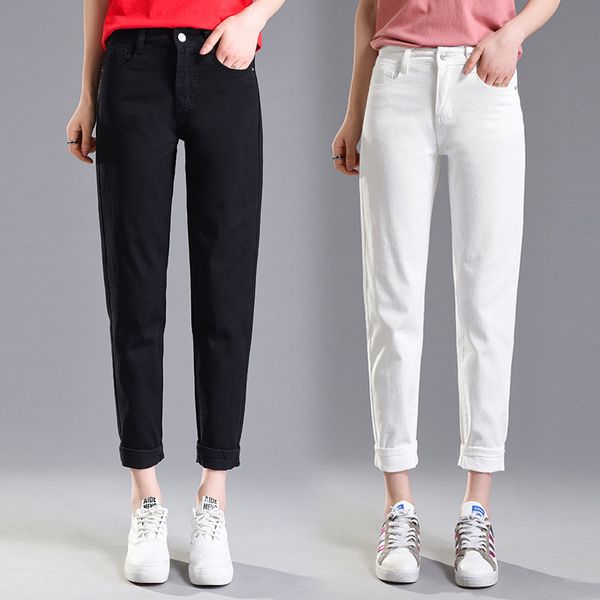 women vintage jeans high waist stretch black and white boyfriend loose pant 2019 spring summer casual zipper pants plus size, Blue
women vintage jeans high waist stretch black and white boyfriend loose pant 2019 spring summer casual zipper pants plus size, Blue