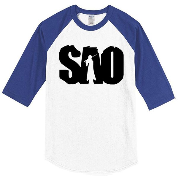 summer 2019 sao anime three quarter sleeve men's t-shirts 100% cotton fashion casual raglan t shirt harajuku jersey t-shirt, White;black
summer 2019 sao anime three quarter sleeve men's t-shirts 100% cotton fashion casual raglan t shirt harajuku jersey t-shirt, White;black
