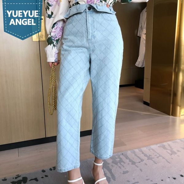 women casual light blue high waist jeans fashion flanging loose fit straight plaid pants streetwear ants female denim shorts
women casual light blue high waist jeans fashion flanging loose fit straight plaid pants streetwear ants female denim shorts