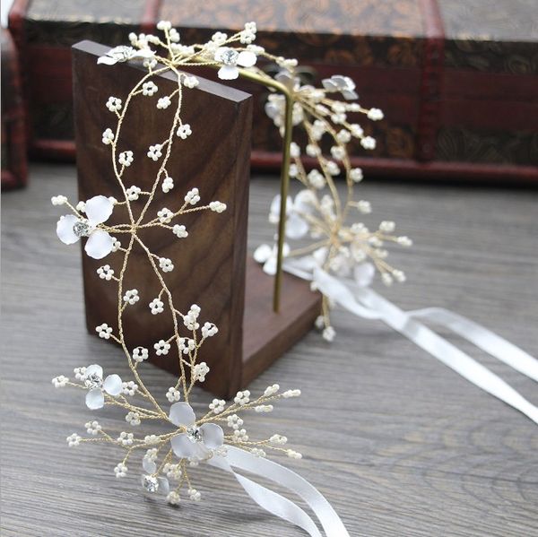girl handmade white flowers hair band pearl ribbon yarn wedding headbands bridal pageant head pieces for women tiaras jewelry, Golden;white
girl handmade white flowers hair band pearl ribbon yarn wedding headbands bridal pageant head pieces for women tiaras jewelry, Golden;white