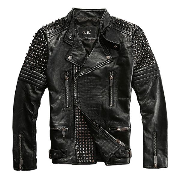 seveyfan punk rivet натуральной кожи куртка мужчины черный тонкий мотоцикла байкер real коровья кожаная куртка для мужчин 2020 r3408, Black
seveyfan punk rivet натуральной кожи куртка мужчины черный тонкий мотоцикла байкер real коровья кожаная куртка для мужчин 2020 r3408, Black