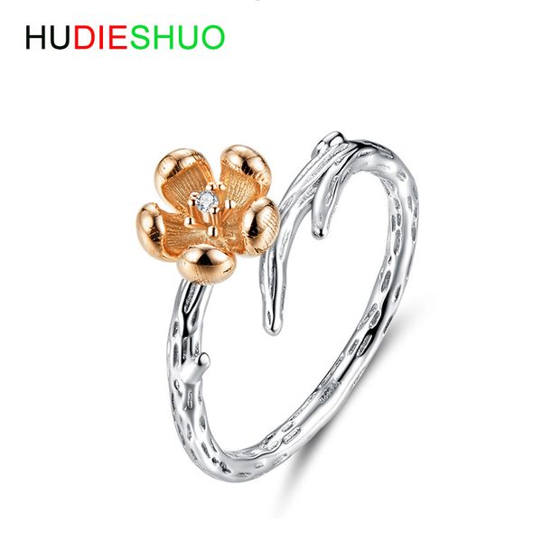 rose gold color plum flower 925 sterling silver women plant rings anillos de mujer, Slivery;golden
rose gold color plum flower 925 sterling silver women plant rings anillos de mujer, Slivery;golden