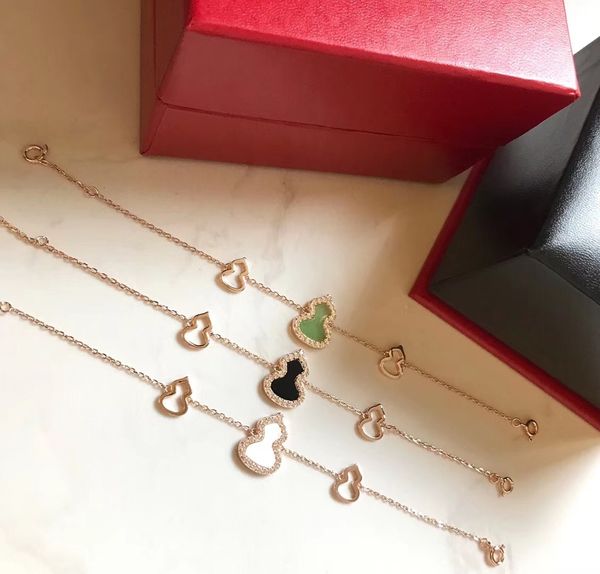link, chain s925 sterling silver gourd bracelet fashion personalized women's jewelry good luck women party bracelets, Black
link, chain s925 sterling silver gourd bracelet fashion personalized women's jewelry good luck women party bracelets, Black