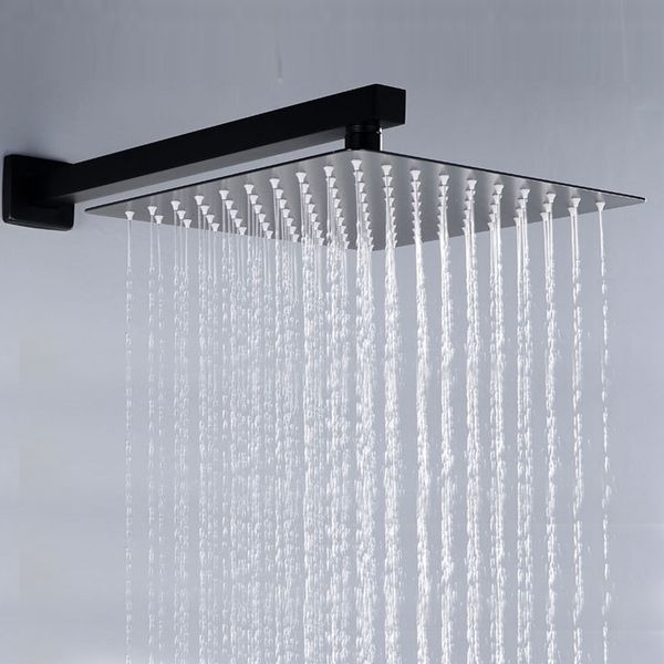 12'' square 304 stainless steel rain shower head rainfall bathroom ultra thin black surface sprayer new
12'' square 304 stainless steel rain shower head rainfall bathroom ultra thin black surface sprayer new
