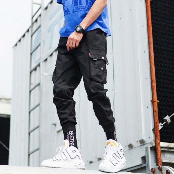 2019 spring and autumn trend loose-fit pants men casual bib overall ankle banded pants men's athletic fashion, White;black
2019 spring and autumn trend loose-fit pants men casual bib overall ankle banded pants men's athletic fashion, White;black