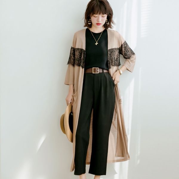 2020 spring-summer new style soft ultra-fine mercerised cotton knitted women's v-neck lace cardigan women's thin long cardigan, White
2020 spring-summer new style soft ultra-fine mercerised cotton knitted women's v-neck lace cardigan women's thin long cardigan, White