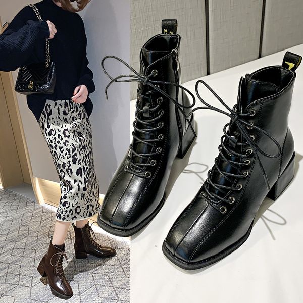 women's boots autumn rock shoes woman low heels booties round toe lace up booties ladies boots-women winter footwear mid calf, Black
women's boots autumn rock shoes woman low heels booties round toe lace up booties ladies boots-women winter footwear mid calf, Black