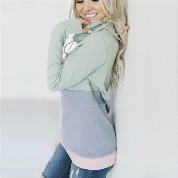 2018 winter women casual cotton long sleeve color patchwork pullover sweatshirts high collar female women hoodies 5 color s-xl, Black
2018 winter women casual cotton long sleeve color patchwork pullover sweatshirts high collar female women hoodies 5 color s-xl, Black