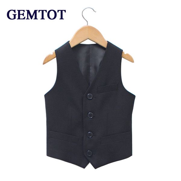 gemtot 2017 new boy clothing jacket child vest single-breasted performance stage costume formal up vest ing, Black
gemtot 2017 new boy clothing jacket child vest single-breasted performance stage costume formal up vest ing, Black
