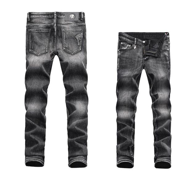 men jeans denim skinny motorcycle biker fashion jogger designer jeans 2019 new gray stretch light wash slim hip hop trousers size 30-38, Blue
men jeans denim skinny motorcycle biker fashion jogger designer jeans 2019 new gray stretch light wash slim hip hop trousers size 30-38, Blue