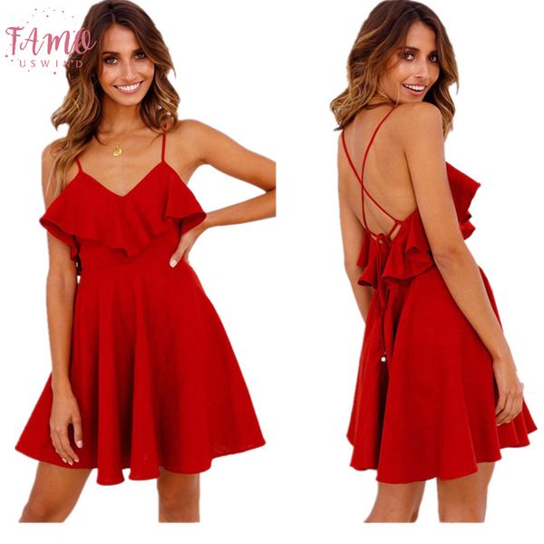 summer dress womens backless cross drwstring ruffles bundle waist v neck strapless mini dresses summer vintage, Black;gray
summer dress womens backless cross drwstring ruffles bundle waist v neck strapless mini dresses summer vintage, Black;gray