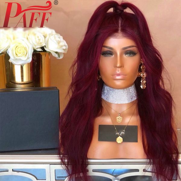 paff 99j burgundy lace front human hair wig body wave remy hair with baby hair pre-plucked middle part, Black;brown
paff 99j burgundy lace front human hair wig body wave remy hair with baby hair pre-plucked middle part, Black;brown