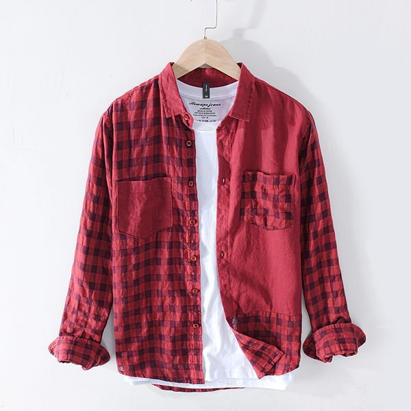 cotton linen long sleeves plaid shirts spring retro turn-down collar casual comfortable patchwork shirts male y2425, White;black
cotton linen long sleeves plaid shirts spring retro turn-down collar casual comfortable patchwork shirts male y2425, White;black