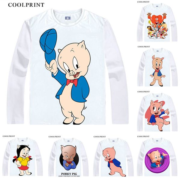 looney tunes porky pig with friend cartoons cute kawaii anime cosplay custom shirts tank long sleeves fitted printed fashion, White;black 
looney tunes porky pig with friend cartoons cute kawaii anime cosplay custom shirts tank long sleeves fitted printed fashion, White;black