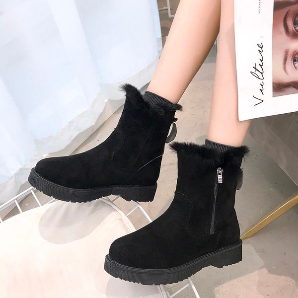 women boots 2019 winter shoes woman snow boots with plush inside botas mujer waterproof winter female booties u11-47, Black
women boots 2019 winter shoes woman snow boots with plush inside botas mujer waterproof winter female booties u11-47, Black
