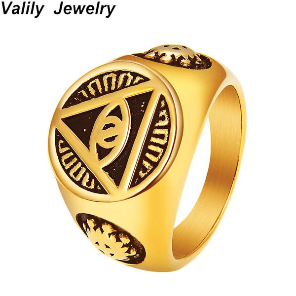 valily men's ring gold color illuminati pyramid eye symbol ring cool skull fashion rings stainless steel finger band rings women, Silver
valily men's ring gold color illuminati pyramid eye symbol ring cool skull fashion rings stainless steel finger band rings women, Silver