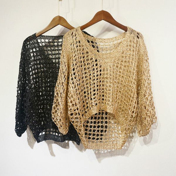 autumn women hollow out sequined pullovers lady loose bling bling sequins blouses woman shiny gold pullover, White
autumn women hollow out sequined pullovers lady loose bling bling sequins blouses woman shiny gold pullover, White