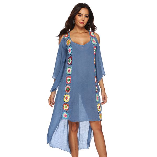 dhl women's summer u neck asymmetrical maxi dress vintage boho printing 3/4 sleeve casual long dresses plus size, Black;gray
dhl women's summer u neck asymmetrical maxi dress vintage boho printing 3/4 sleeve casual long dresses plus size, Black;gray