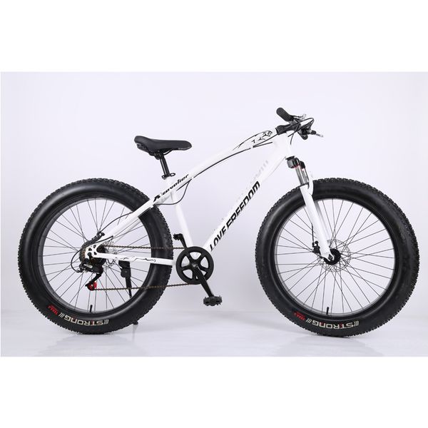 white angel beach bike snow bicycle 27 speed dual disc brake wide tire cross-country speed mountain bike
white angel beach bike snow bicycle 27 speed dual disc brake wide tire cross-country speed mountain bike