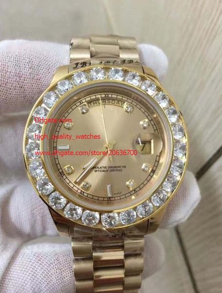 factory direct sale president mens day-date ii 41mm 116610 yellow gold bigger diamond automatic mechanical men's watch watches, Slivery;brown
factory direct sale president mens day-date ii 41mm 116610 yellow gold bigger diamond automatic mechanical men's watch watches, Slivery;brown