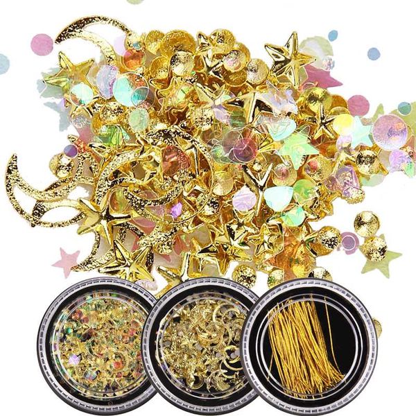 1 box 3d nail flakes metal rivet hollow star moon shape sequins diy flat back rhinestone glitter nail art decorations studs, Silver;gold
1 box 3d nail flakes metal rivet hollow star moon shape sequins diy flat back rhinestone glitter nail art decorations studs, Silver;gold