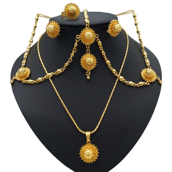 yulaili golded ethiopian jewelry sets african women necklaces stud earrings ring headwear luxury wedding exquisite jewelery set, Black
yulaili golded ethiopian jewelry sets african women necklaces stud earrings ring headwear luxury wedding exquisite jewelery set, Black
