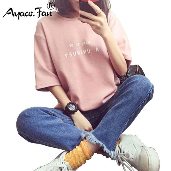 summer short sleeve soft t-shirt 2020 new o-neck letter print loose women t-shirts girls lady t-shirt casual student tee, White
summer short sleeve soft t-shirt 2020 new o-neck letter print loose women t-shirts girls lady t-shirt casual student tee, White
